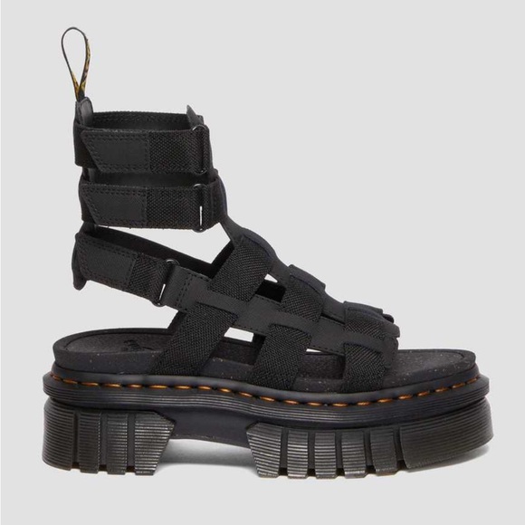 DR MARTENS Ricki Gladiator Black Platform Gladiator Sandals Size 6 - Picture 4 of 6